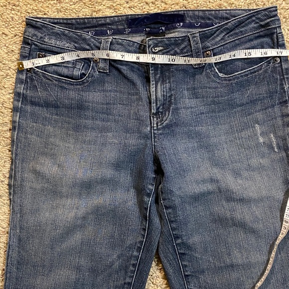 Refuge Dark Blue Straight Leg Jeans - Picture 3 of 5
